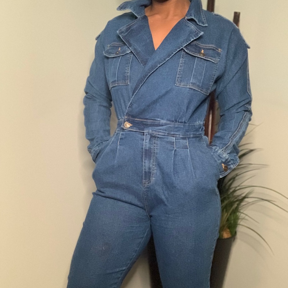 Jean jumpsuit worn once
